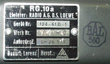 RG tube unit and interphone amplifier.